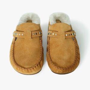 Xirena Joy Suede Fur Lined Moccasin Slides 9